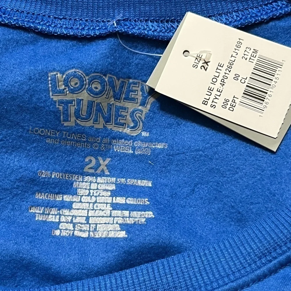 Looney Tunes Royal Blue Pullover Men’s  (Sz 2X)
